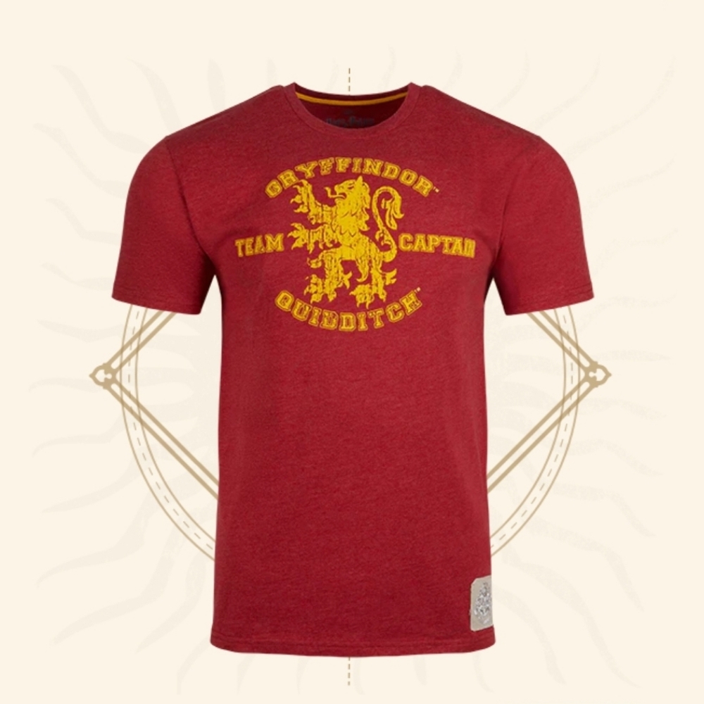 HARRY POTTER Quidditch Team Captain Gryffindor T-Shirt Size L